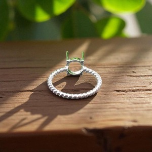 Base de Anillo de Plata de Ley 925 para Engastar Piedras Preciosas DIY de 3 a 25 mm, Componente para Fabricación de Joyería para Anillo Semi-Montado - Product Image 2