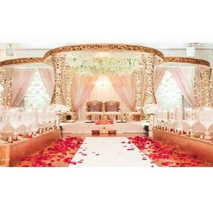 Boda tradicional Golden Delizio Mandap Boda India Fibra dorada Delizio Mandap Grand Wedding Mandap con puerta de bienvenida - Product Image 1