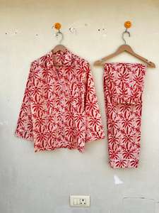 Pijamas de Algodón Popelín 100% Hechas a Mano en India, con Estampado Floral de Lujo para Mujer, Casuales y Elegantes, ODM, para Primavera, Otoño e Invierno, Suaves - Product Image 4