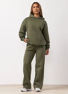 Ensemble de survêtement en polyester solide pour femmes, coupe classique, best-seller, coupe-vent et respirant, pour l'entraînement - Product Image 6