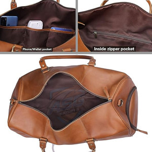 Bolsas de Viaje de Cuero de Primera Calidad Más Vendidas, Bolsas de Viaje de Cuero Impermeables para Hombre y Mujer - Product Image 4