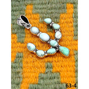 Pendentifs artisanaux Paloma et en argent sterling du sud-ouest avec technologie d'incrustation de turquoise à la sangle de monture - Product Image 3