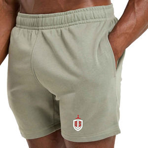 Shorts de jogging personnalisés pour hommes en molleton 100 % coton, coupe oversize, unis, pour fitness et entraînement, avec cordon de serrage, imprimés et brodés, idéaux pour l'été. - Product Image 5