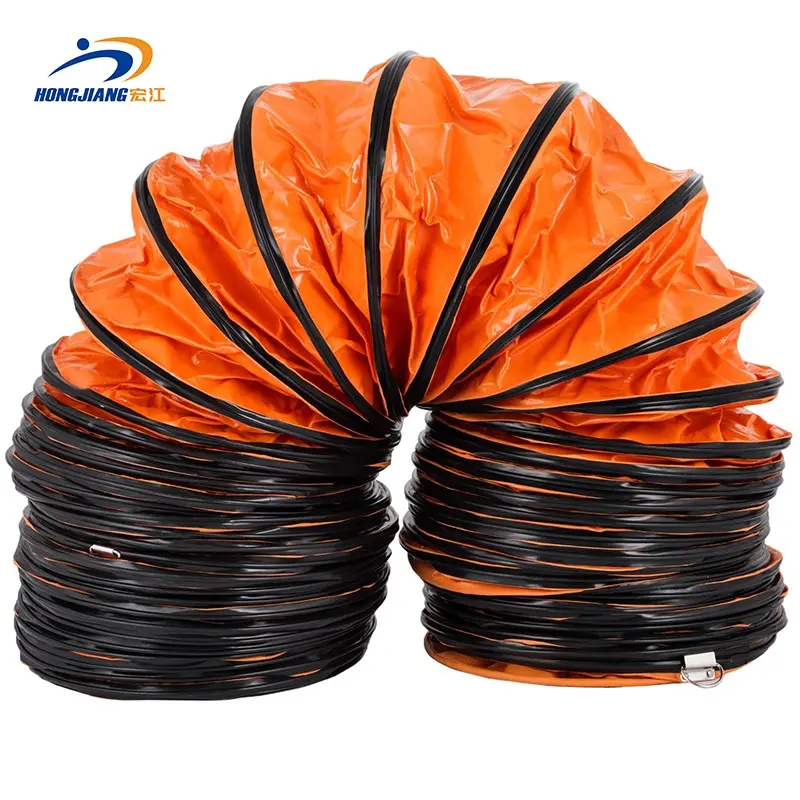 Flessibile arancione tubo flessibile 25ft in PVC flessibile HVAC tubo flessibile per 10 pollici Utility ventilatore di scarico