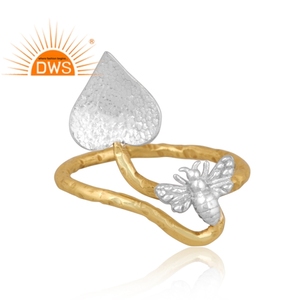 Último diseño hecho a mano 18K chapado en oro Butter Fly Ring Demi joyería fina para mujer regalo para ella - Product Image 3