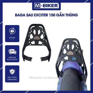 Porte-bagages arrière Exciter 150 avec boîte en matériau ABS, coffres de moto - Product Image 4