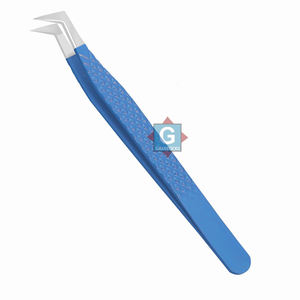 Pinzas para Extensión de Pestañas de Fibra Ultrafina GE-5555-92 de Gray Rocks, Pelo Sintético, Empaque Personalizable con Logotipo para Precisión - Product Image 4