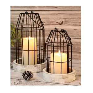 Lanterne décorative en métal, élégante et sculptée à la main, pour la décoration de mariages et de fêtes de Noël, porte-bougie. - Product Image 1