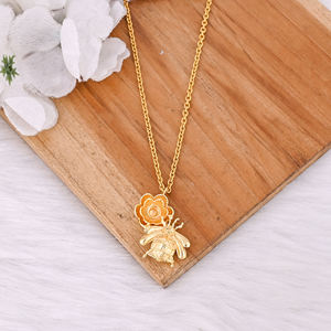 Collier minimaliste en laiton plaqué or jaune personnalisé en gros, bijoux uniques, cadeau, charme, fabricant de bijoux en gros - Product Image 6