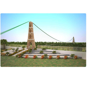 Conception Construction Construction Construction Pont suspendu à câble métallique robuste Portée de 407m Soudage pour le plus long pont Skywalk d'Inde - Product Image 1