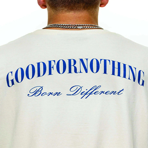 เสื้อยืดคอกลมแขนสั้นสำหรับผู้หญิงและผู้ชายเสื้อยืดคอกลมผ้าคอตตอนสองชั้นดีไซน์ทรงโอเวอร์ไซส์ - Product Image 4