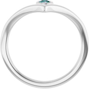 Stainless Steel Solitaire V <b>Ring</b> Bezel-<b>Set</b> Engagement <b>Ring</b> Inlay Technology Trendy Eternity Style Geometric Shape Claw Plating - Product Image 2