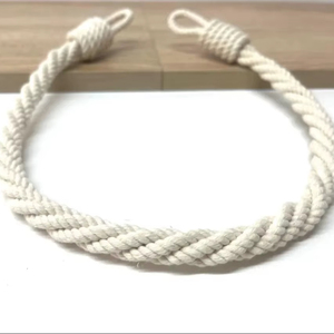 Cortina de retención Cortinas de retención Cortina de algodón blanco Tiebacks - Product Image 3