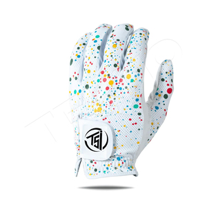 Guantes de golf azules para mujer Guantes de mano izquierda y derecha de cuero Pu con diseño transpirable Superventas - Product Image 5