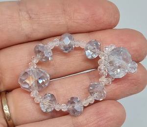 Ronds de serviette en perles de verre bleues Porte-serviette unique Ronds de serviette - Product Image 2