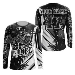 Maillots de motocross, de VTT, de BMX tout-terrain, de descente, manches longues, impression numérique, vêtements de sport, % polyester, séchage rapide, respirant - Product Image 4