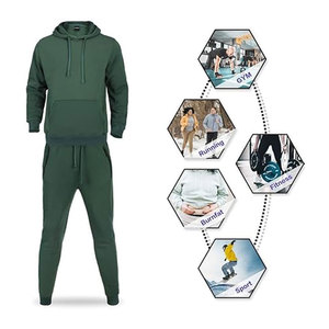 ชุดวิ่งออกกำลังกายแบบมีฮู้ดสำหรับผู้ชายชุดออกกำลังกายแบบแข็งลายเป็นมิตรกับสิ่งแวดล้อมพร้อมโลโก้ OEM - Product Image 5