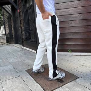 Pantalones Deportivos de Alta Calidad para Hombre, Talla Grande, con Franja Lateral, Cintura Elástica con Cordón, Mezcla de Algodón, para Deporte y Uso Diario - Product Image 5