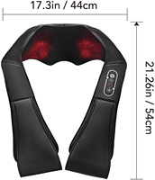 Masseur de cou et d'épaules Shiatsu infrarouge à impulsions rechargeable ONEYAYA, ceinture de massage électrique 3D à pétrissage, télécommande sans fil