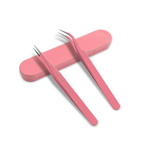 Caja de pinzas de acero inoxidable de alta calidad al por mayor para extensiones de pestañas OEM y ODM hecho en Corea - Product Image 2