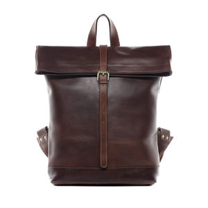 High Quality Custom Cowhide Leather Backpack Vintage <b>Style</b> Custom Daypack <b>Luggage</b> Zipper New Genuine Leather Professional Bag - Product Image 1