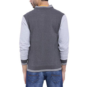 Personalizado de los hombres nuevo estilo Melton lana Varsity chaqueta de invierno Letterman chaqueta de cuero con tela de lona al por mayor de moda - Product Image 6