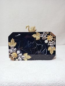 Lujo personalizado resina epoxi con piedra bolso de mano con eslingas fábrica bolsos de noche/señoras bolsos de mano/bolso de mano al por mayor - Product Image 2