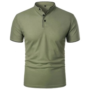 Camisas Polo para Hombre al por Mayor con Logotipo Personalizado, Diseño Liso Transpirable en Tallas Grandes, Patrón Liso Sólido, Cuello Casual con Botones - Product Image 2