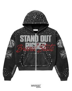 Sweat à capuche tendance 2026, délavé à l'acide, avec graphisme, strass, 360 grammes, au meilleur prix, été, uni, fabriqué au Bangladesh - Product Image 2