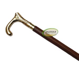 Bâton de marche en bois Shisham de qualité spéciale avec poignée Derby incrustée en laiton design cannes de marche pour la randonnée en plein air - Product Image 1