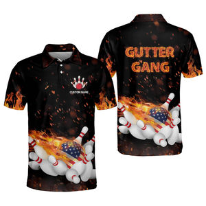 Nueva Llegada, Polos de Bolos Personalizados Estampados de Alta Calidad Más Vendidos, Camisetas de Bolos para Hombre 100% Poliéster Antibacterianas de Secado Rápido - Product Image 1