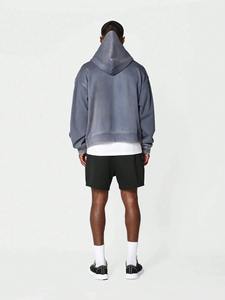 Sweats à capuche pour hommes lavage à l'acide couleur unie unie vierge grande taille poids lourd 2023 sweat à capuche pour hommes lavage à l'acide à capuche - Product Image 4