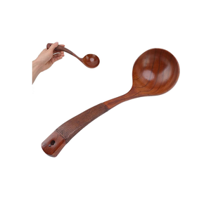 Nueva cuchara de sopa de madera y el mejor tamaño con cucharón de sopa para accesorios de cocina y uso en restaurantes - Product Image 5