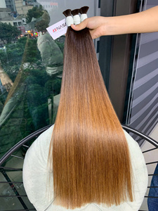 Extension de cheveux en vrac Ombre Noir et Brun 100% Cheveux Vietnamiens 55cm de l'usine en gros - Product Image 5