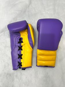 ถุงมือชกมวยถุงมือหนัง PU แบบผูกเชือกถุงมือมวยไทยหนังแท้ระบายอากาศได้ดี - Product Image 2
