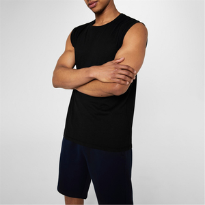 Wholesale Men's Casual Sleeveless Tank <b>Tops</b> 100% Cotton Comfortable Solid Color Stringers Singlet Custom Logo Breathable - Product Image 2