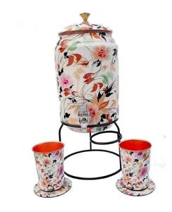 เหยือกน้ำทองแดงเคลือบแบบโบราณ8 LTR, 2025หม้อทองแดงเคลือบคลาสสิกสินค้าขายดี - Product Image 1