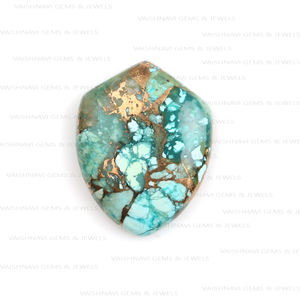 หินคริสโซโคลลาทองแดงคุณภาพสูง15x20มม. อัญมณีหลวมสำหรับทำเครื่องประดับอัญมณี - Product Image 6