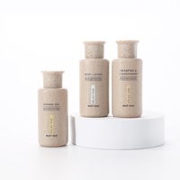 Kit d'articles de toilette jetables pour chambres d'hôtes de stations de ski, ensemble de boîtes en papier kraft biodégradable, trousse de toilette pour hôtel