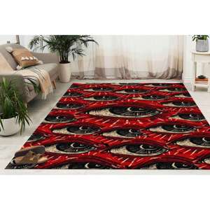 Tapis imprimé motif œil d'horreur, tapis d'entrée moderne antidérapant pour intérieur, tapis en chenille - Product Image 2