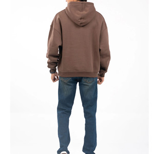 Jersey personalizado con capucha de algodón mezclado Fleece No String Heavyweight Oversized drop shoulder HOODIE para hombres - Product Image 3