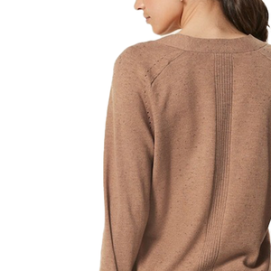 คาร์ดิแกนผ้าแคชเมียร์ลำลองสำหรับผู้หญิงเสื้อสเวตเตอร์ถักมีกระดุมคอวีแขนยาวเสื้อสเวตเตอร์ถักทรงหลวมใส่สบายหรูหรา - Product Image 6