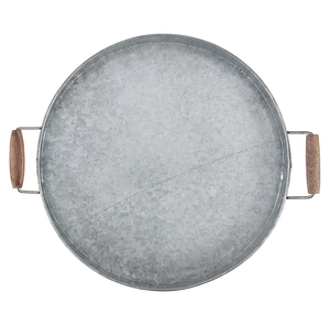 Oval Shape Galvanized Metal Serving <b>Tray</b> for Home Wedding Party Tabletop Food & <b>Drinks</b> Serving <b>Tray</b> With Handles - Product Image 3