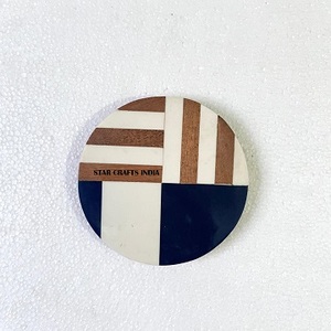 Sous-verres personnalisés en usine sous-verres en bois et en résine absorbant l'eau pour tasses à thé Vierges de sublimation Tapis et tampons Sous-verres de table pour boissons - Product Image 1
