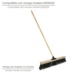 Spazzola Industriale in Fibra Grossa di Polipropilene Supporto in Legno 50 cm. Garra Plastico. (Senza Mango) - Product Image 5