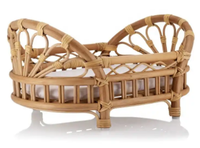 Berceau en rotin écologique captivant pour poupée qui joue et rêve, berceau en rotin pour enfant, meilleur prix