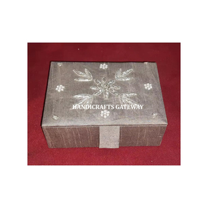 Handmade Zari Embroidery Hand Work Jewelry <b>Storage</b> Gift Boxes Wedding Gifting Purpose <b>Box</b> and Business Gift Antique Factory Item - Product Image 1