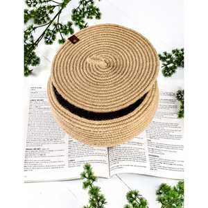 North African Cotton <b>Rope</b> Handcrafted Eco-Friendly Art Decor Storage <b>Baskets</b> 21x15cm - Product Image 3