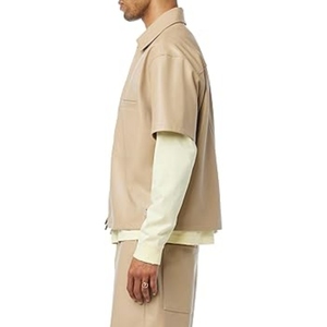 Camisa Casual de Cuero de Oveja Suave y Brillante de Alta Calidad para Hombre, para Uso Diario - Product Image 2