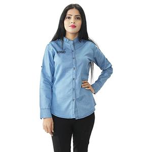 Alta calidad nueva moda Jeans camisa franela hombres algodón Stand Collar Denim impreso camisa para hombres diseñador marca camisas para hombres - Product Image 3